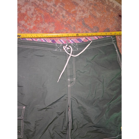 Polo Ralph Lauren XL Green Swim Trunks Shorts Plaid Lined Pocket - Picture 5 of 5
